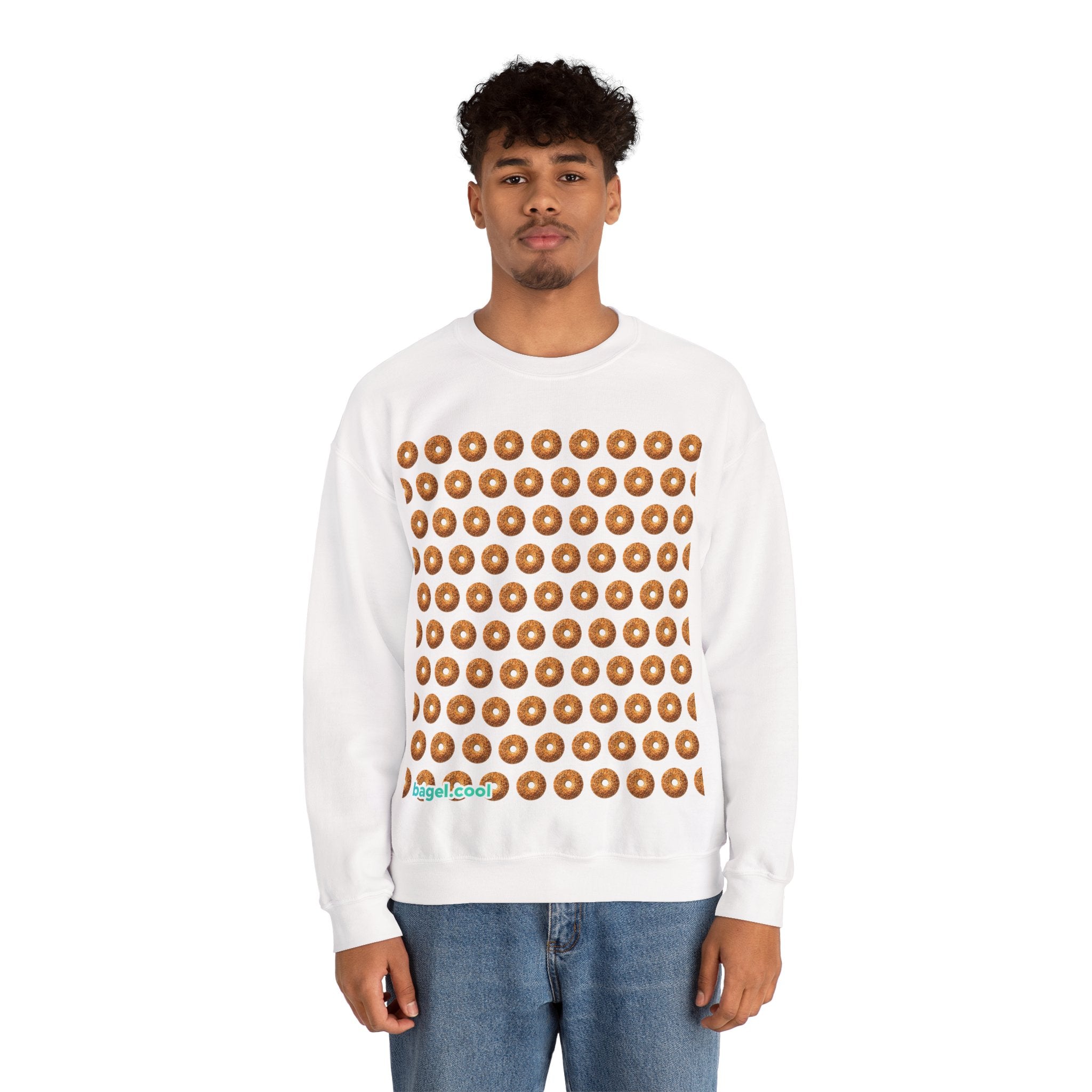 White Bagel Themed Sweatshirt