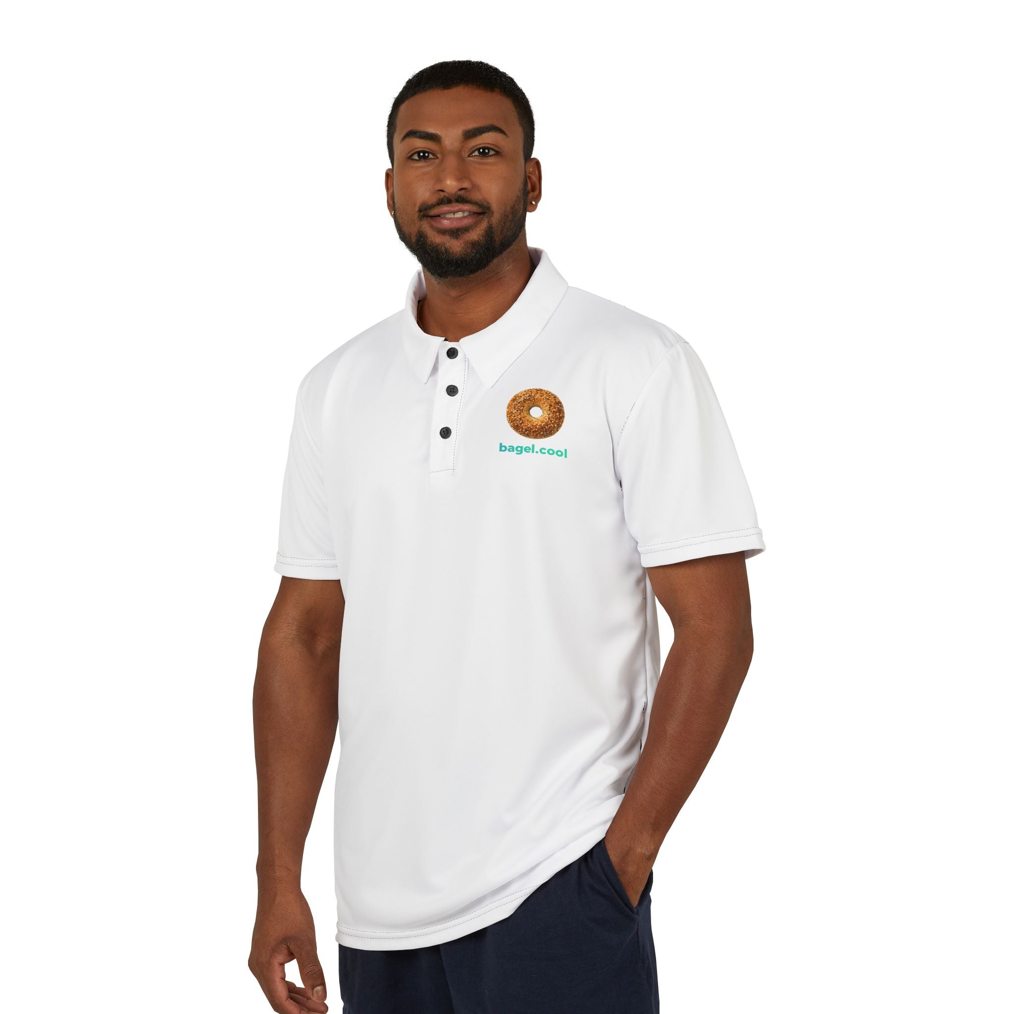 Bagel Icon Mini Unisex Polo Shirt