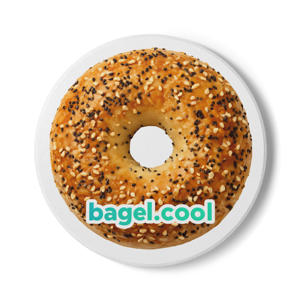 Bagel Icon Ceramic Coaster
