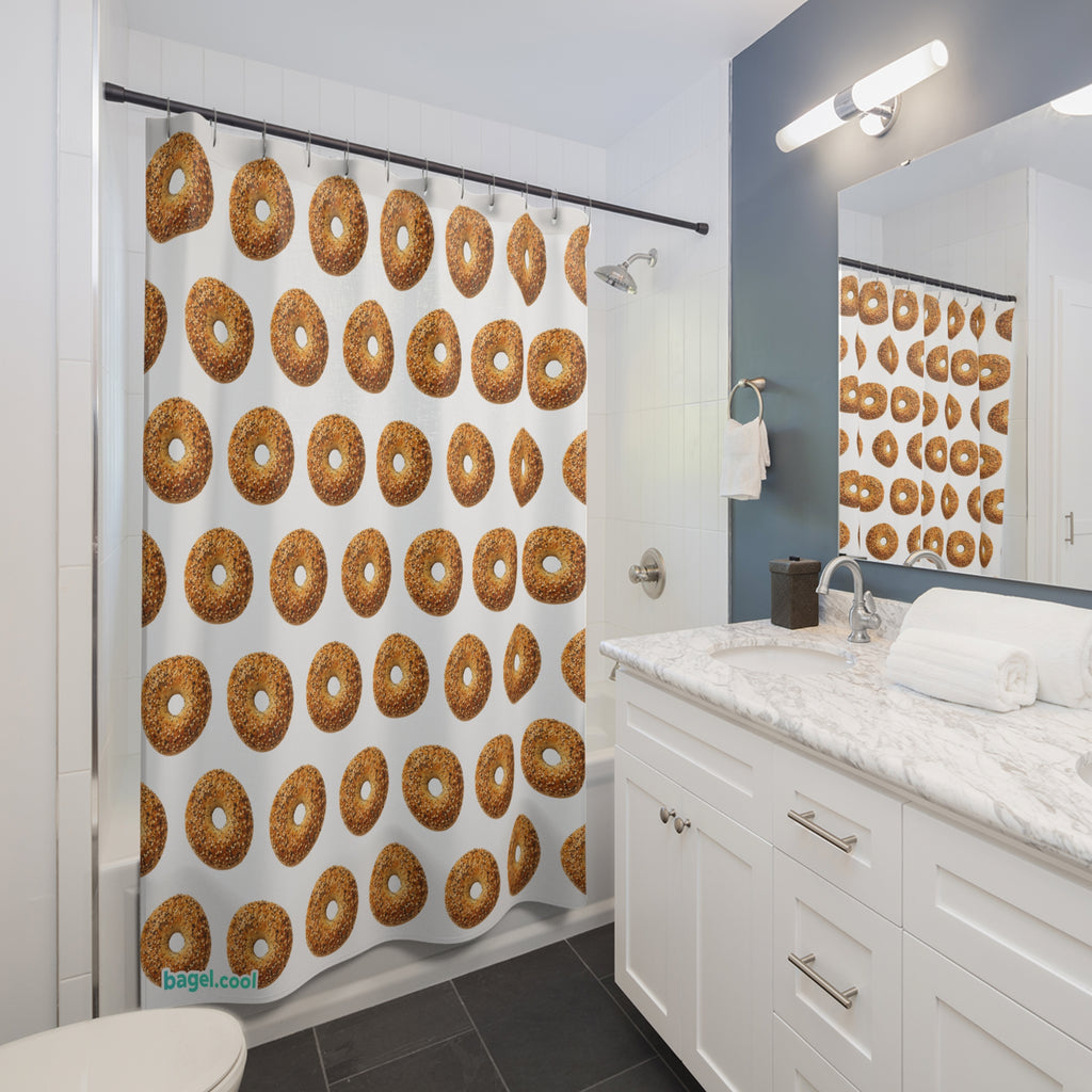 Bagel Pattern Shower Curtain