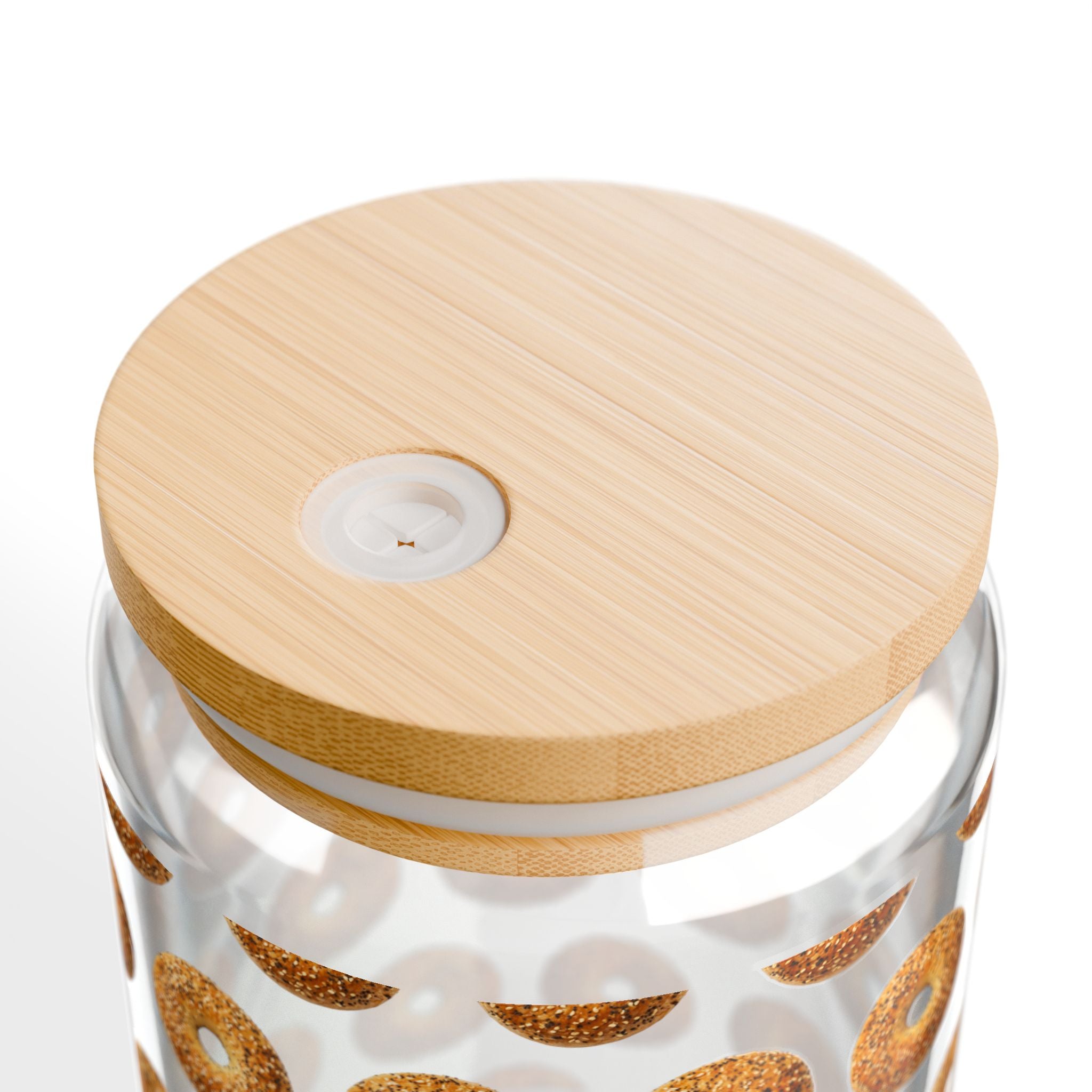 Bagel Pattern Sipper Glass (16oz)