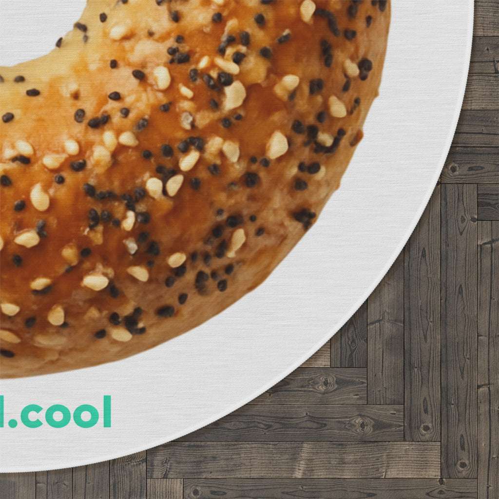 Bagel Icon Round Rug