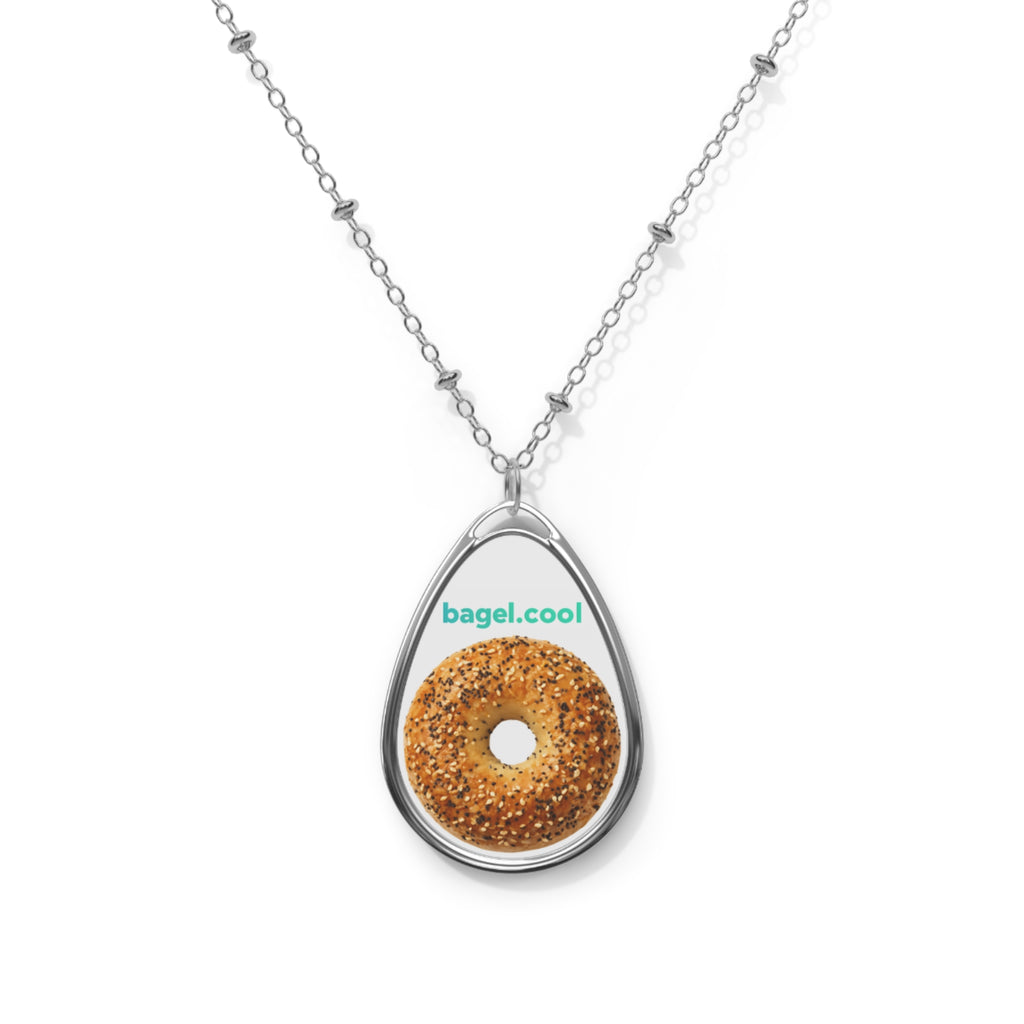 Bagel Icon Oval Necklace