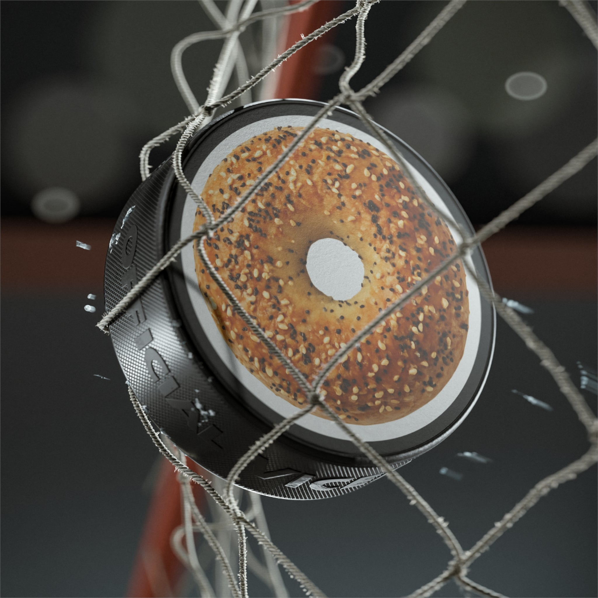 Bagel Icon Hockey Puck