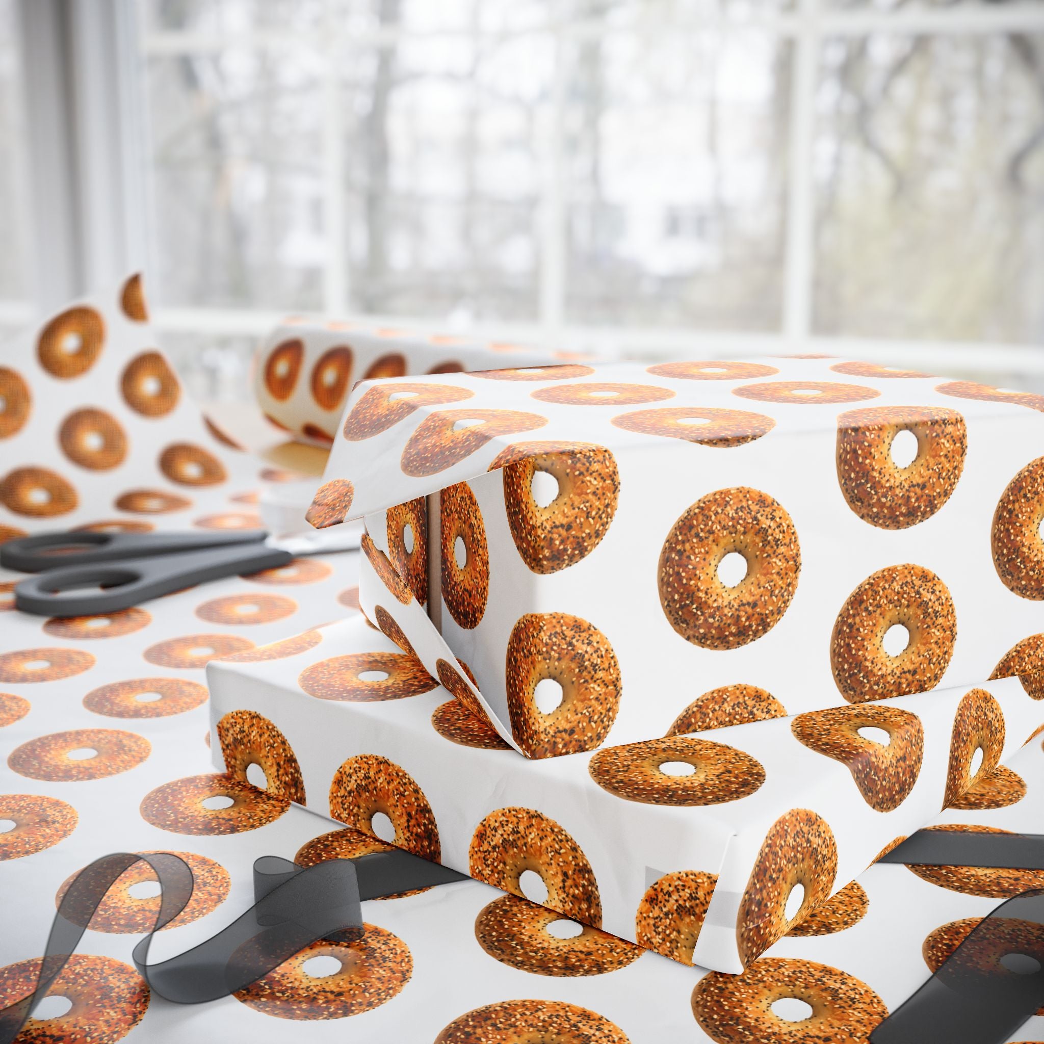 Bagel Pattern Wrapping Paper