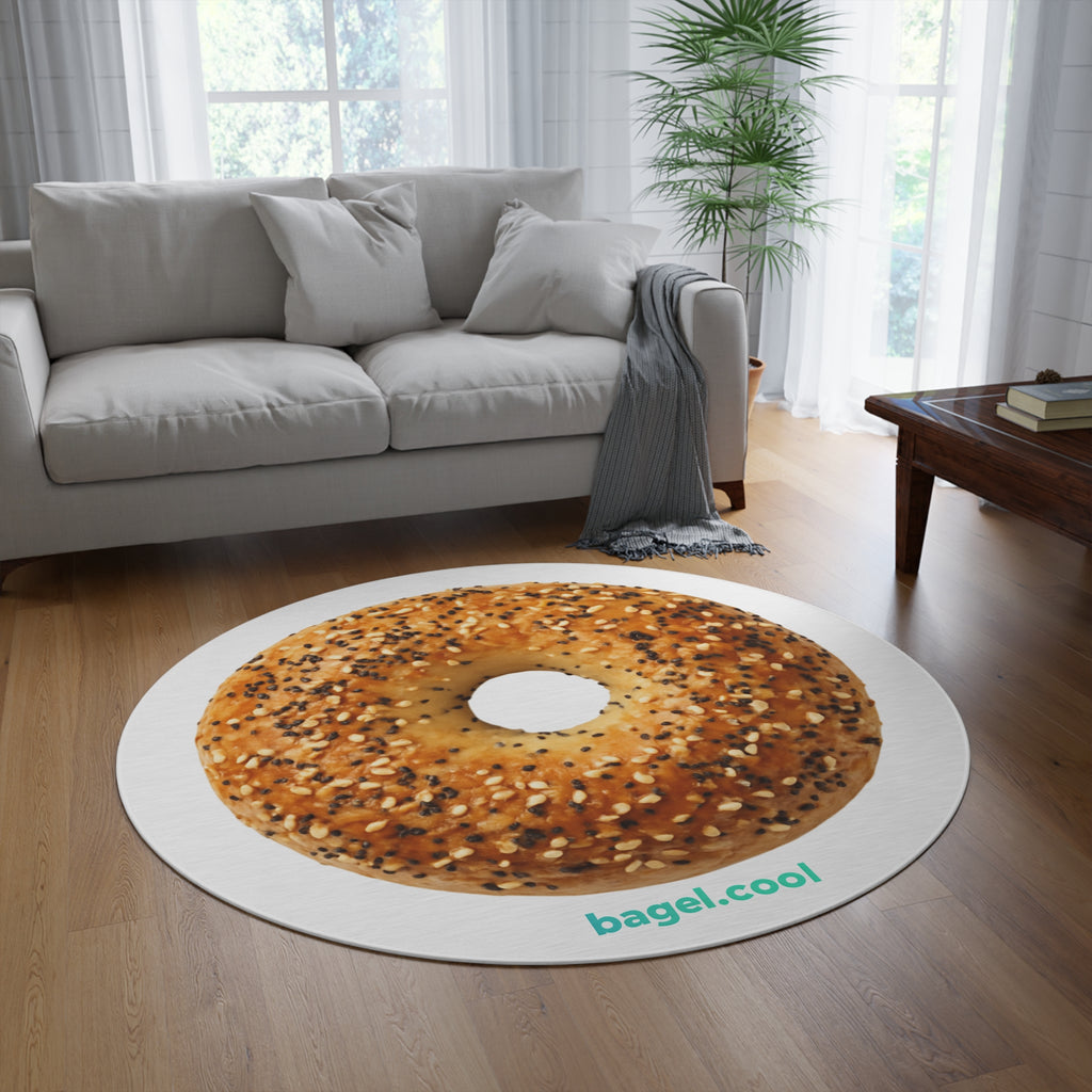 Bagel Icon Round Rug