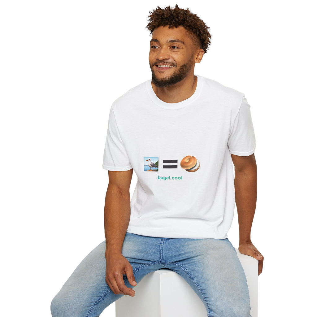 White bagel themed t-shirt