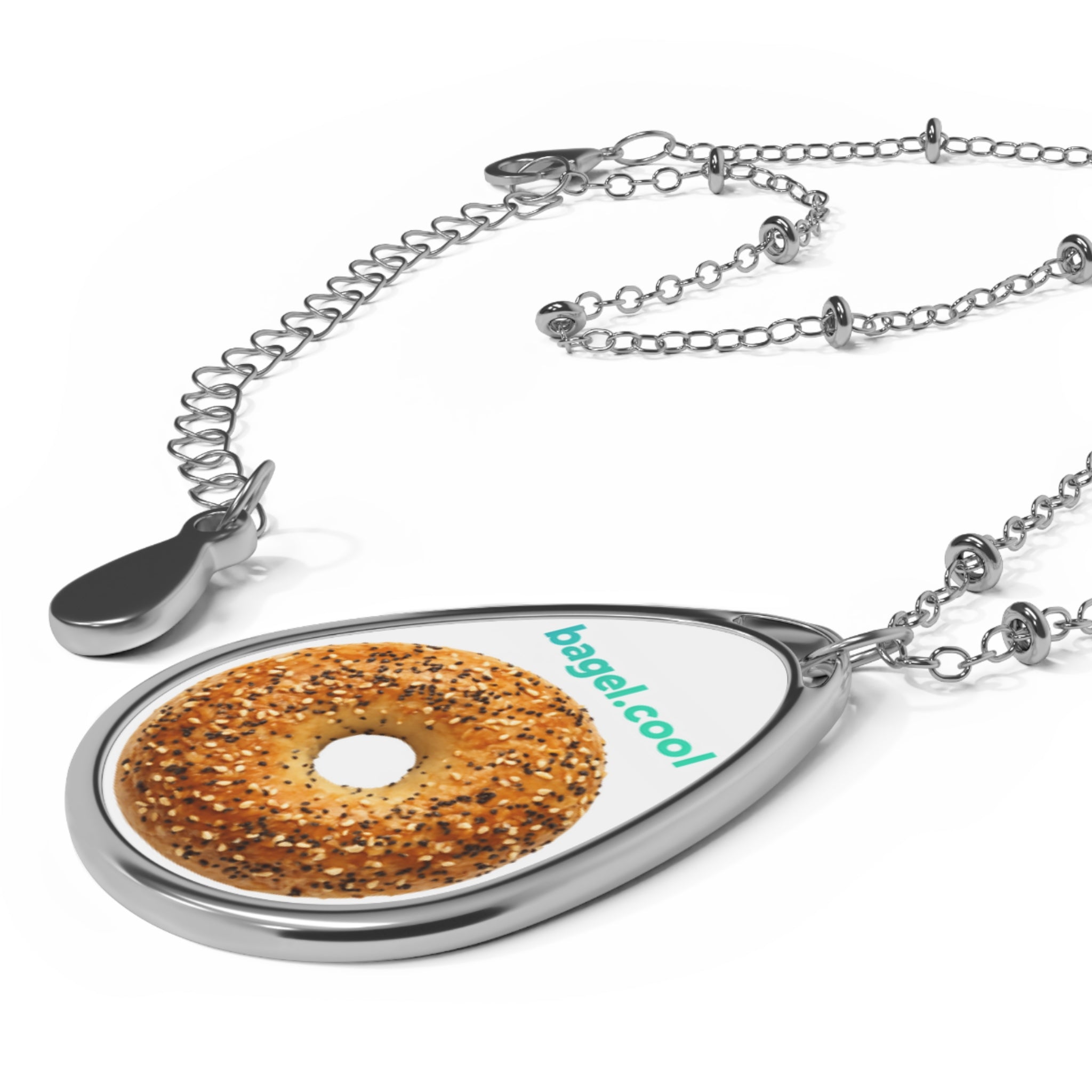 Bagel Icon Oval Necklace