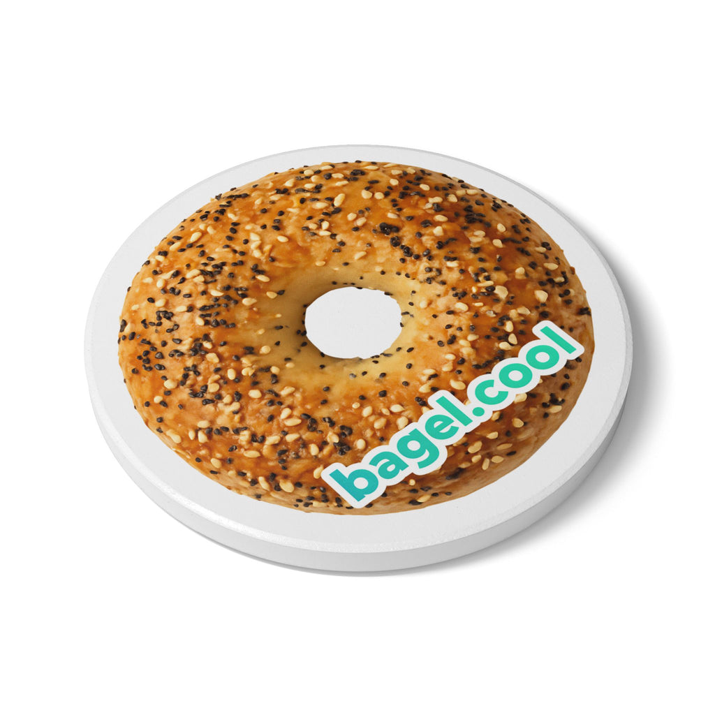 Bagel Icon Ceramic Coaster