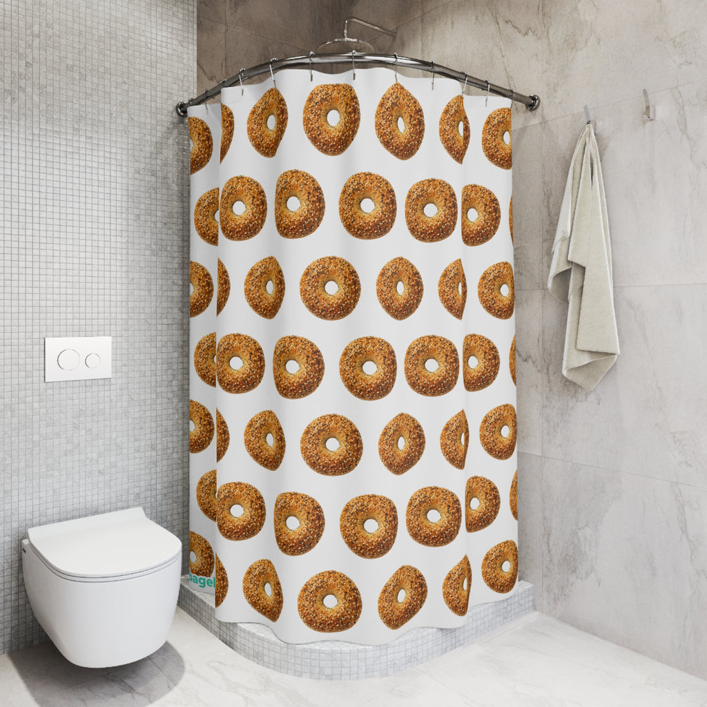 Bagel Pattern Shower Curtain