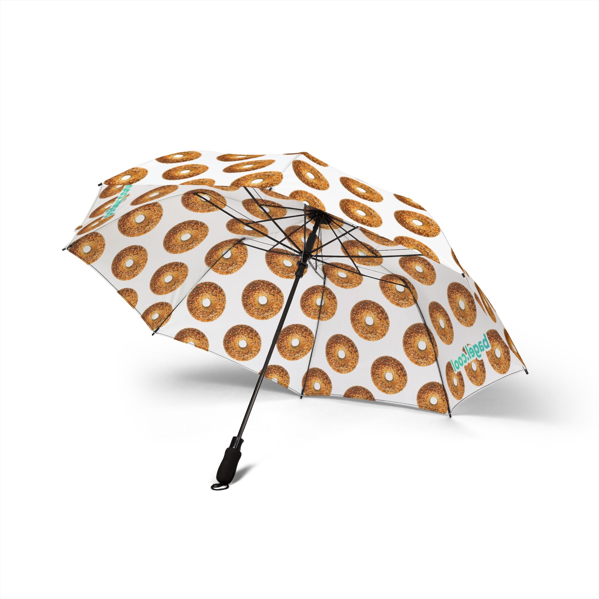 Bagel Pattern Semi-Automatic Foldable Umbrella