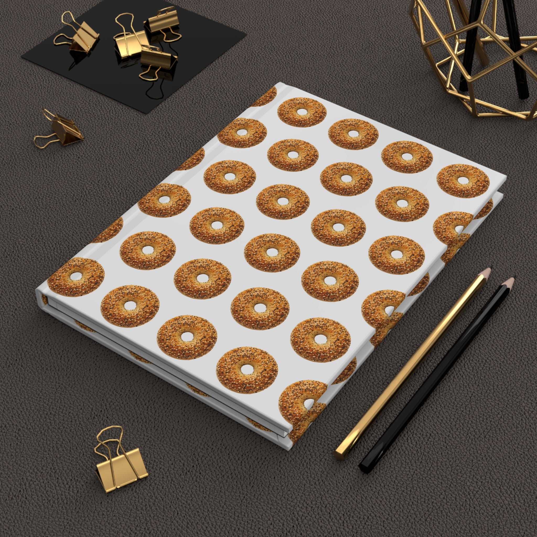 Bagel Pattern Hardcover Journal