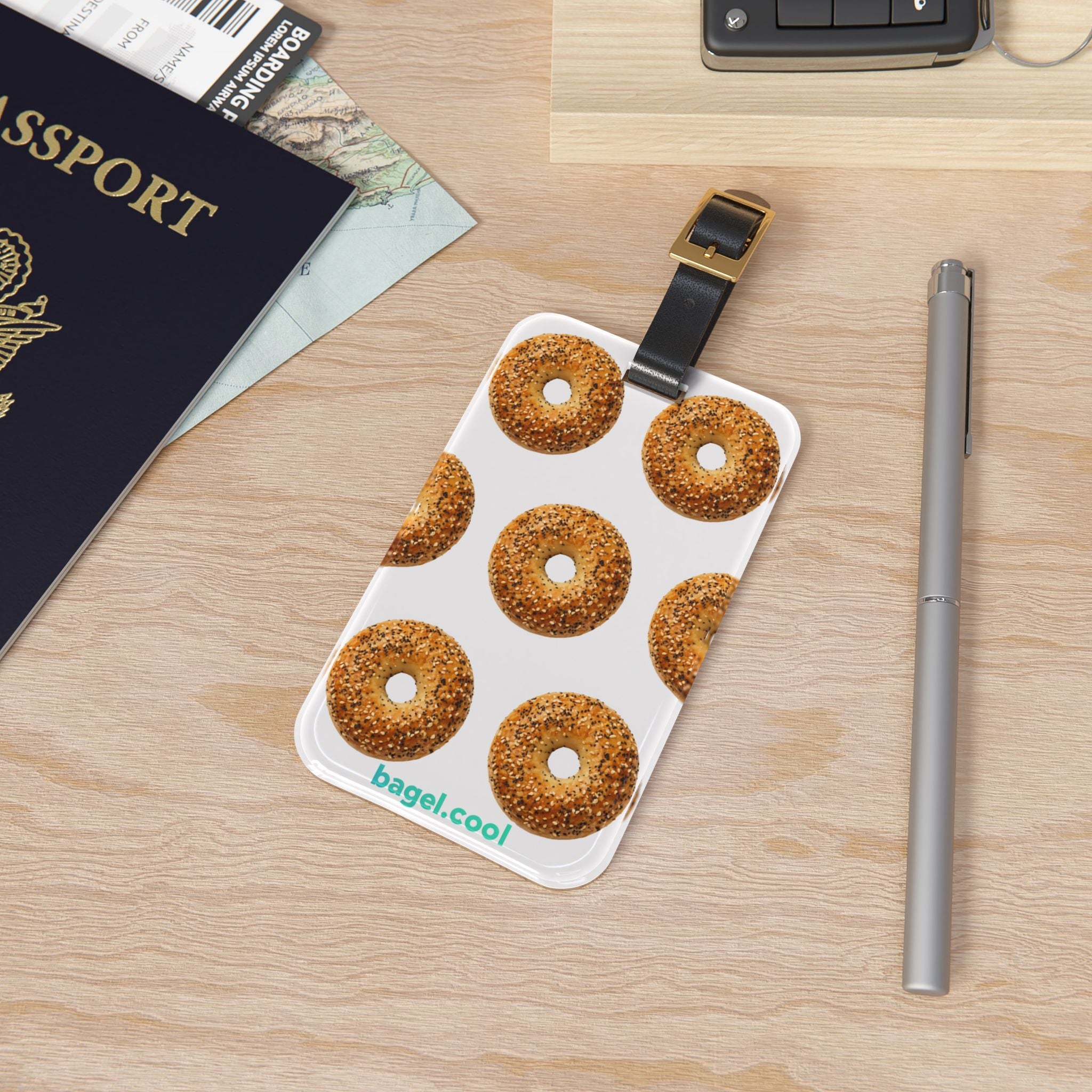 Bagel Pattern Luggage Tag
