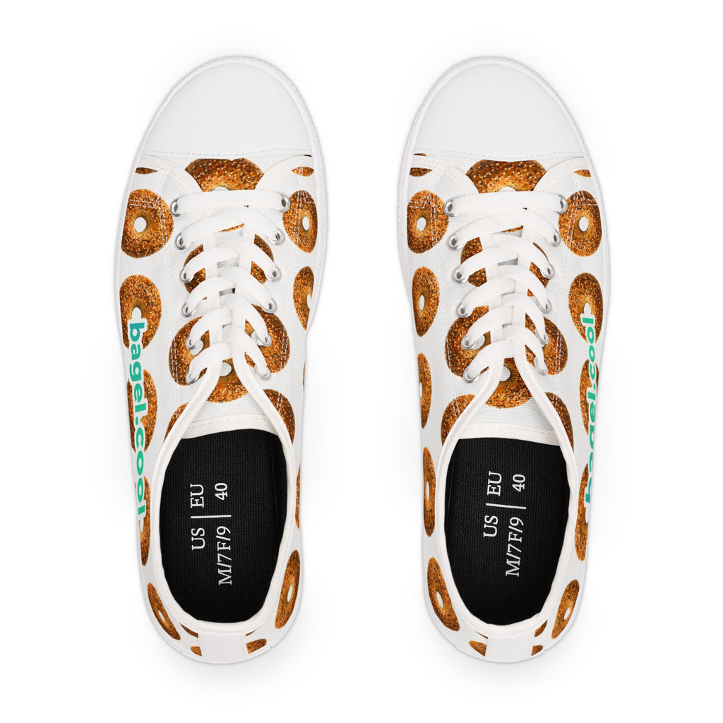 Bagel Pattern Women's Low Top Sneakers