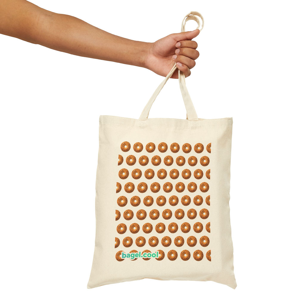 Bagel Pattern Cotton Canvas Tote Bag