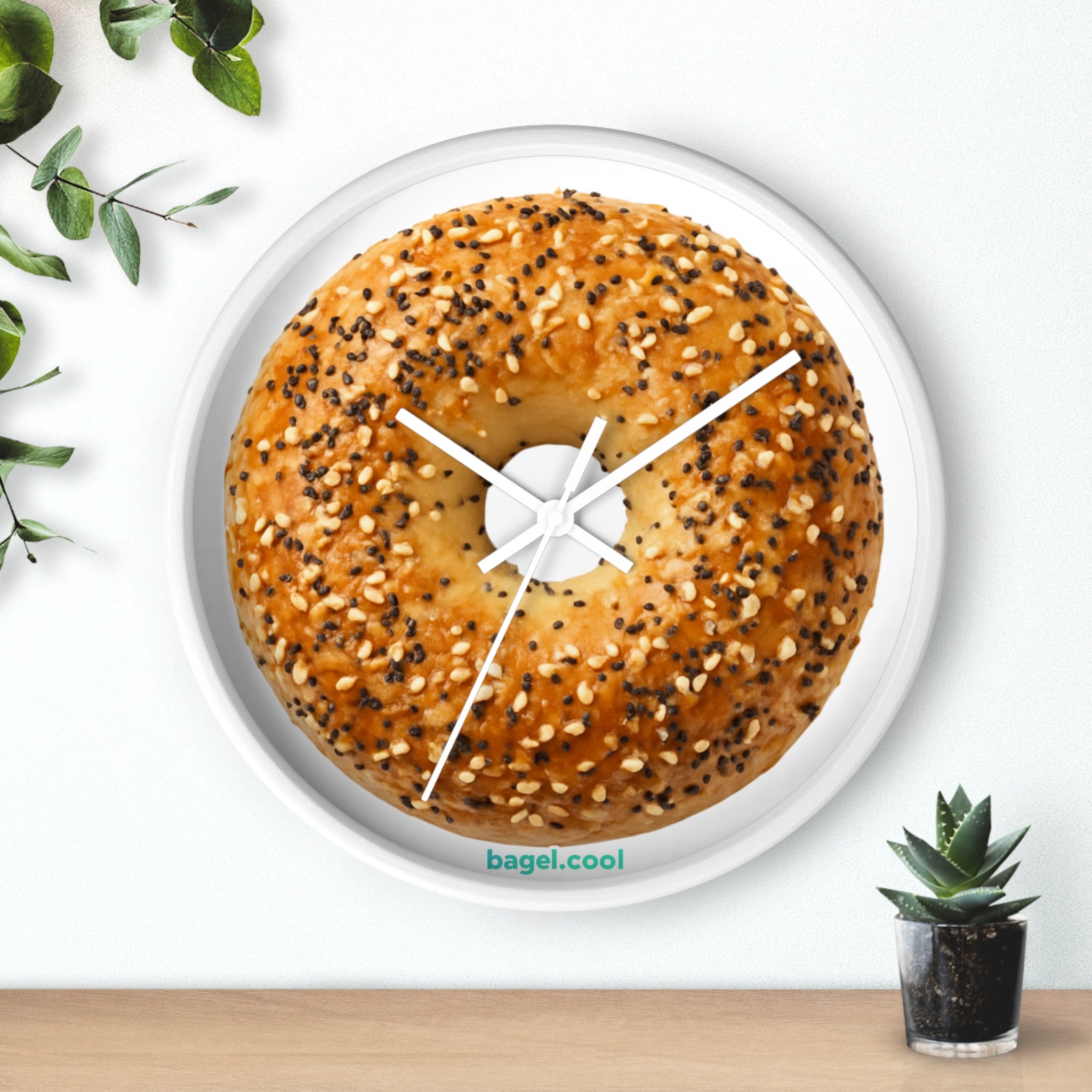Bagel Icon Wall Clock