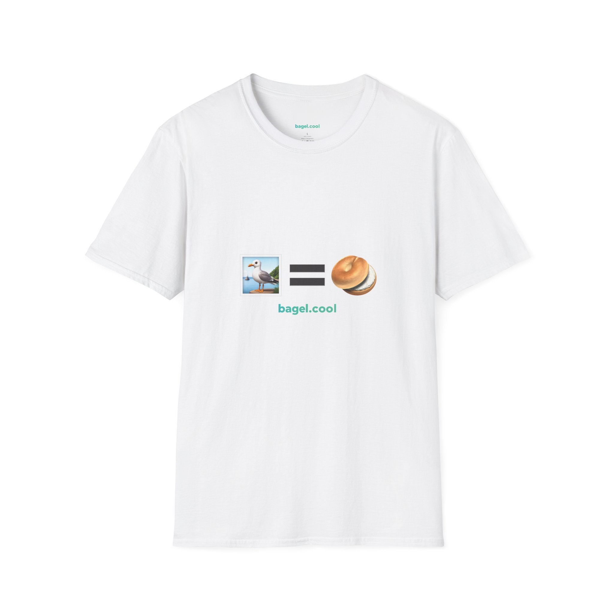 White bagel themed t-shirt