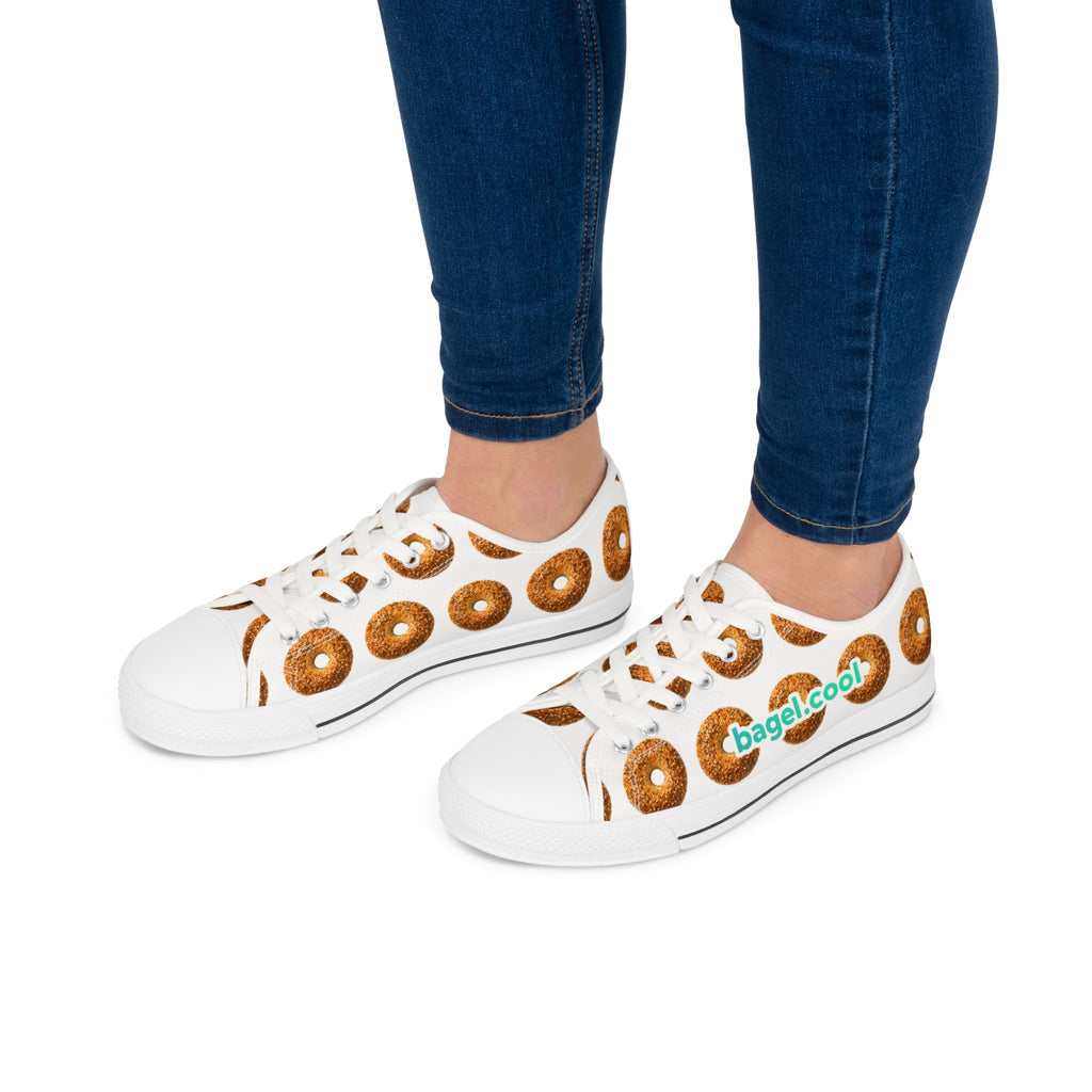 Bagel Pattern Women's Low Top Sneakers